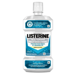 Listerine Traitement professionnel Bain de bouche protection émail et sensibilité - 500ml