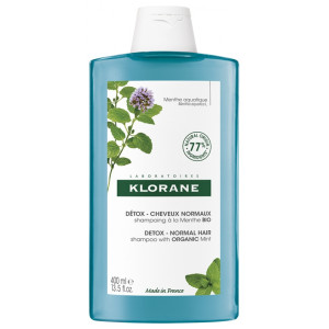 Klorane Détox - Cheveux Normaux Shampoing à la Menthe Bio - 400 ml