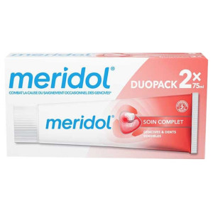 Meridol Dentifrice Soin Complet Gencives & Dents Sensibles - Lot de 2 x 75 ml