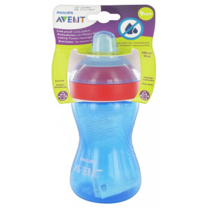 Avent Tasse à Bec Souple 300 ml 9 Mois et + - Couleur : Bleu