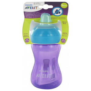 Avent Tasse à Bec Souple 300 ml 9 Mois et + - Couleur : Violet