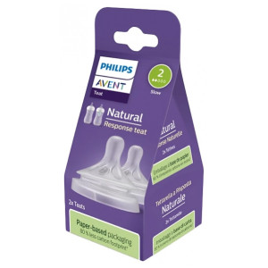 Avent Natural Response 2 Tétines Débit 3 Moyen