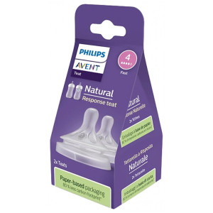 Avent Natural Response 2 Tétines Débit 4 Rapide