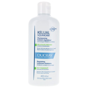 Ducray Kelual Squanorm Shampoing Traitant Régulateur Pellicules Grasses - 400 ml