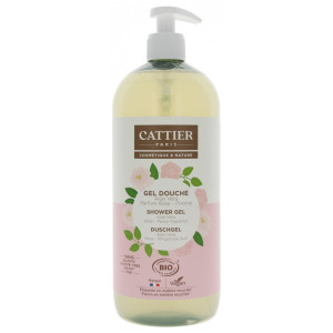 Cattier Gel Douche Aloe Vera Rose Pivoine Bio - 1 L