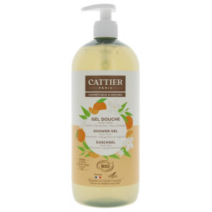 Cattier Gel Douche Aloe Vera Clémentine Fleur d'Oranger Bio - 1 L