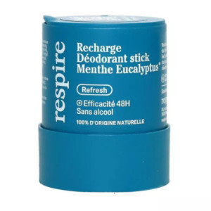 Respire Refresh deodorant stick menthe eucalyptus recharge bio - 50g