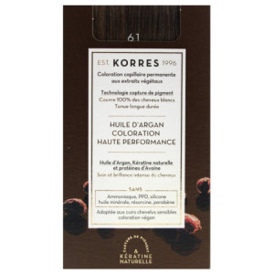 Korres Coloration Permanente Huile d'Argan - Coloration : 6.1 Blond Foncé Cendré