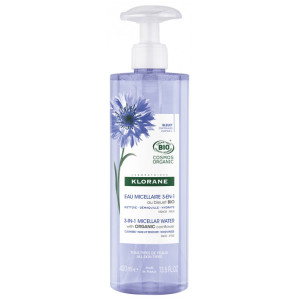 Klorane Eau Micellaire 3en1 au Bleuet Bio - 400 ml
