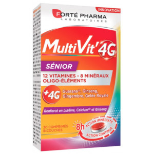 Forté Pharma MultiVit'4G Sénior - 30 Comprimés Bicouches