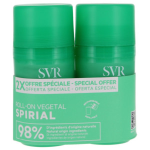 SVR Spirial Déodorant 24h Végétal Roll-On Lot de 2 x 50 ml