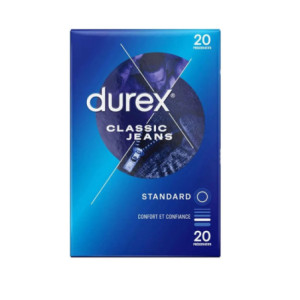 Durex – Préservatifs Jeans Classic Lubrifiés - 20 unités 