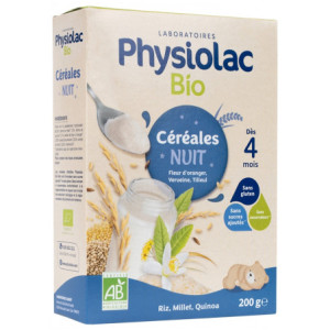 Physiolac Bio Céréales Nuit Dès 4 Mois - 200 g