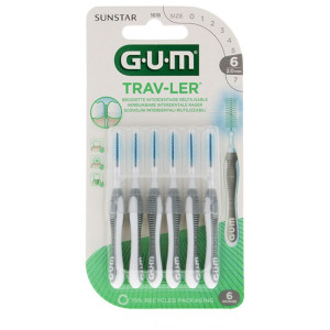 GUM Trav-Ler 6 Brossettes Interdentaires Réutilisables - Taille : 1618 : 2,0 mm