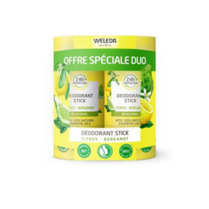 Weleda Déodorant stick Citrus Bergamote Weleda -2x50g