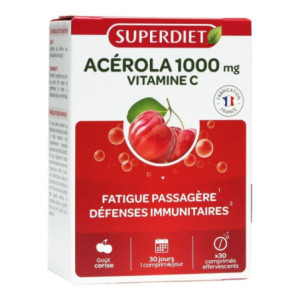 Super Diet Acérola 1000 mg Vitamine C comprimés effervescents - 30 comprimés