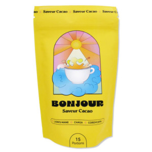 Bonjourdrink - Super Café aux champignons adaptogènes saveur Cacao - 15 portions