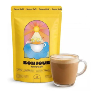 Bonjour Drink Boisson naturelle aux champignons adaptogènes saveur café - 45 portions